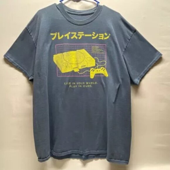 Playstation Shirt Men's 2X Graphic PS Logo Tee Japan 90's Short Sleeve Crewneck - Picture 6 of 6